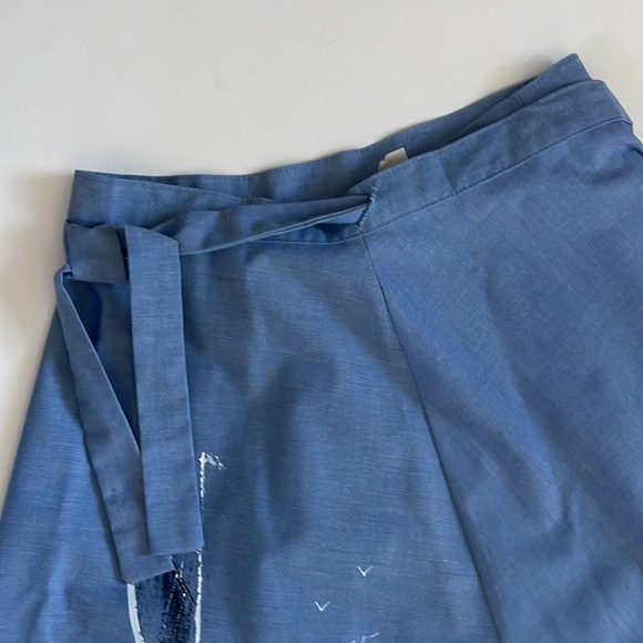 Hand Painted Vintage Wrap Skirt - Picture 5 of 8